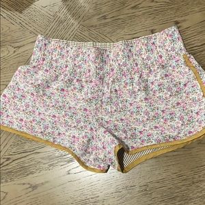 Free People Floral Linen Shorts